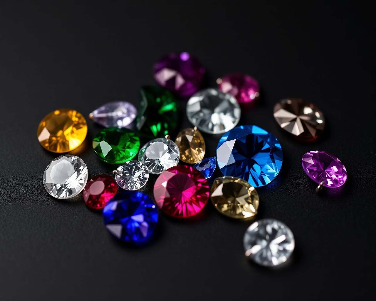 Gemstones being inspected